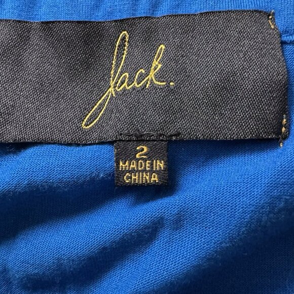 Jack by BB Dakota Adorable Blue Crochet Skirt Size 2 Fully Lined Side Zip - Picture 5 of 7